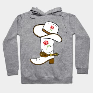 COWGIRL Western Rose Cowboy Boots - Cowboy Art Hoodie